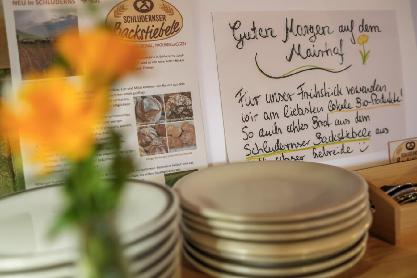 FlowFarm Mairhof, Gschneir 16, Schluderns, Frühstück