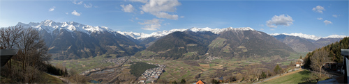 Panoramablick in den Vinschgau